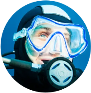 Scuba Diver Close Up PNG Image