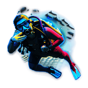 Scuba Diving in Blue Waters PNG aqf92 PNG with transparent background