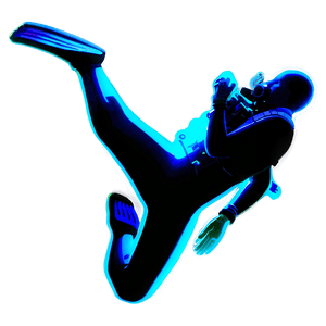 Scuba Diving Silhouette PNG 6 PNG with transparent background
