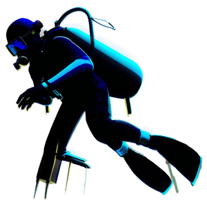 Scuba Diving Silhouette PNG 8 PNG with transparent background