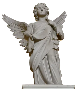 Sculpted Angel Statue PNG Image