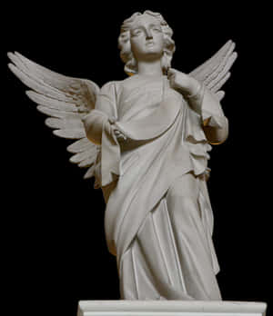 Sculpted Angel Statue PNG image with transparent background