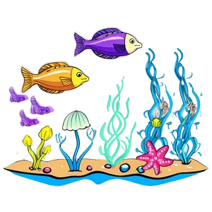 Sea Life Coloring Page Png Tai6 PNG Image