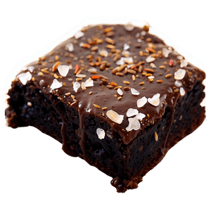 Sea Salt Sprinkled Brownie PNG hnk PNG with transparent background