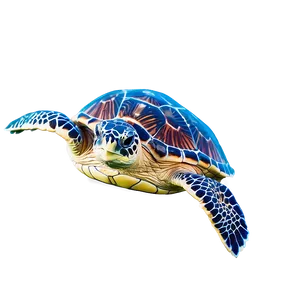 Sea Turtle In Deep Blue Ocean Png Hpi PNG Image