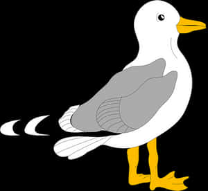 Seagull Graphic Illustration PNG with transparent background