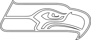 Graphic Freeuse Stock Seattle Nfl Line Art Jacksonville - Seattle Seahawks Logo Drawing PNG image with transparent background