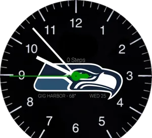 Seahawks Logo Smartwatch Face PNG Image