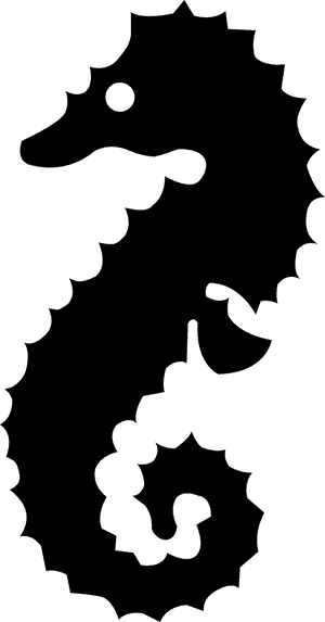 Seahorse Silhouette Underwater PNG image with transparent background