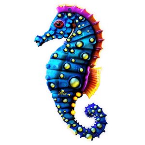 Seahorse with Bubbles PNG 06112024 PNG image with transparent background