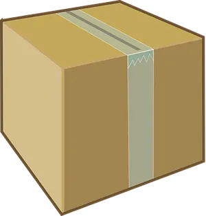 Sealed Cardboard Box Vector PNG Image