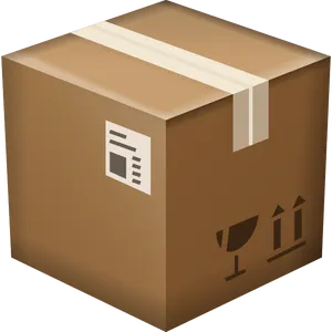 Sealed Shipping Box Icon PNG Image