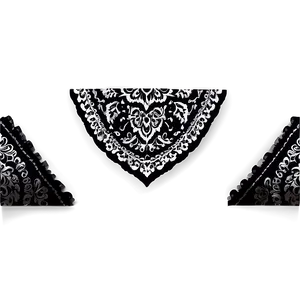 Seamless Black Bandana Pattern Png 06122024 PNG Image