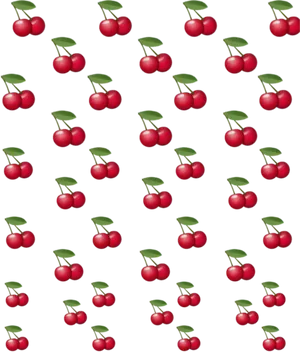 Seamless Cherry Pattern PNG Image