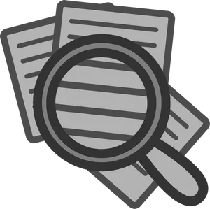 Search Icon Magnifying Glass Documents PNG Image