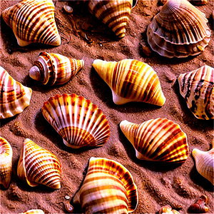Seashells in the Sand PNG oco PNG