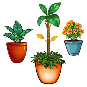 Seasonal Potted Plants PNG kyr PNG