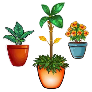 Seasonal Potted Plants Png Kyr PNG Image