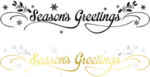 Seasons Greetings Calligraphy PNG Image