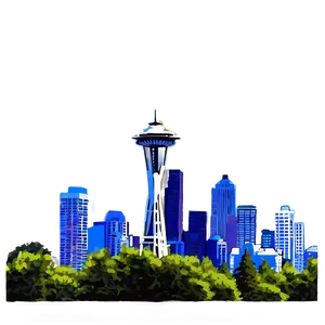 Seattle Cityscape Outline Png Dbe PNG Image