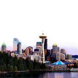 Seattle Skyline At Twilight Png Iyt28 PNG Image