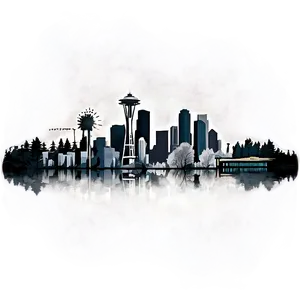 Seattle Skyline In Fog Png Rup9 PNG Image