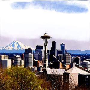 Seattle Skyline In Spring Png 37 PNG Image