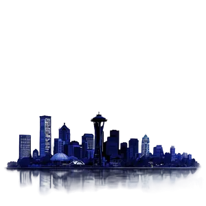 Seattle Skyline In The Rain Png Luf PNG Image