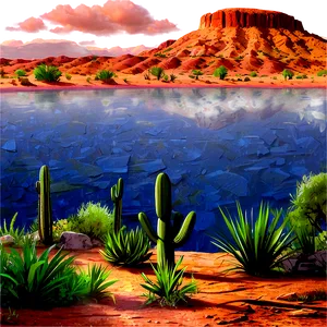 Secluded Mesa Oasis Png 10 PNG Image