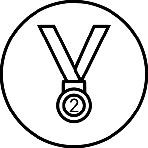 Second Place Medal Icon PNG image with transparent background