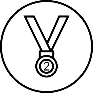 Second Place Medal Icon PNG Image