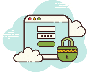 Secure Online Login Illustration PNG image with transparent background