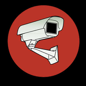 Security Camera Icon Red Background PNG image with transparent background