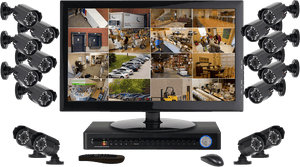 Security Camera System - Home Security Camera Monitor, HD Png Download PNG image with transparent background