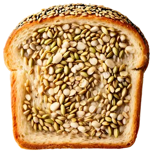 Seed Topped Bread Slice Png Byu59 PNG Image