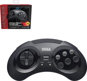 Sega Genesis Wireless Arcade Pad Packaging PNG Image