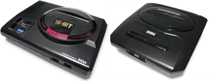 Sega Genesisand Mega Drive Consoles PNG Image