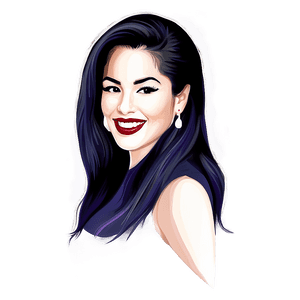 Selena Quintanilla Fan Art Illustration PNG 06112024 PNG image with transparent background