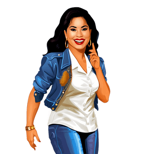 Selena Quintanilla Fan Art Illustration PNG bly54 PNG image with transparent background