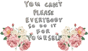 Self Care Inspirational Quote PNG Image