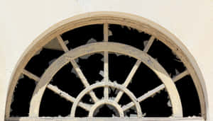 Semi Circular Broken Window Architecture PNG image with transparent background