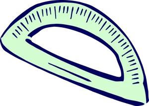 Semi Circular Protractor Graphic PNG Image