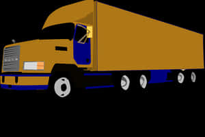 Semi Truck Illustration PNG image with transparent background