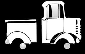 Semi Truck Silhouette Graphic PNG image with transparent background