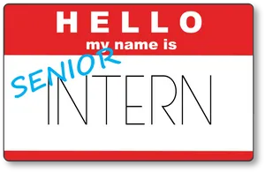 Senior Intern Name Tag PNG Image