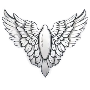 Seraphic White Wings Drawing Png Ekq69 PNG Image