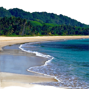 Serene Beachside Sunset Landscape PNG 4 PNG image with transparent background