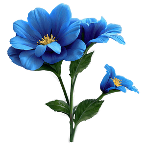 Serene Blue Flower PNG nqu8 PNG image with transparent background