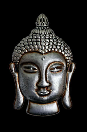 Serene Buddha Head Sculpture PNG image with transparent background