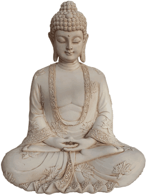 Japanese Lotus Style Meditation Buddha Statue 23cm - Meditation Lotus Position Buddha PNG with transparent background
